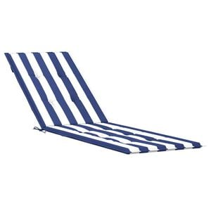 vidaXL Deck Chair Cushion Blue and White Stripe