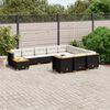 vidaXL Garden Sofa Set Black