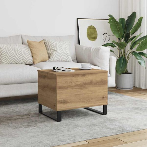 vidaXL Coffee Table Artisan Oak Engineered wood, metal Small Storage
