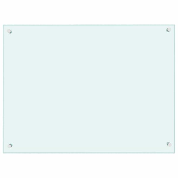 vidaXL Kitchen Backsplashes 2 pcs White 31.5"x23.6" Tempered Glass