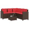 vidaXL Patio Sofa Brown