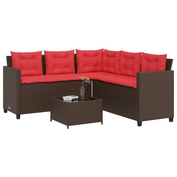 vidaXL Patio Sofa Brown