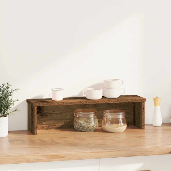 vidaXL Kitchen Rack Stackable Old Wood 23.6x5.9x6.3" Engineered Wood