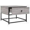 vidaXL Coffee Table Gray Sonoma Engineered Wood 20.1 x 20.1 x 15.7 in