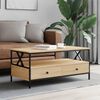 vidaXL Coffee Table Sonoma Oak Engineered Wood 39.4 in x 20.1 in x 17.7 in