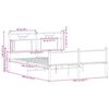 vidaXL Bed Frame Sonoma Oak Engineered wood and steel Double Bed Frame