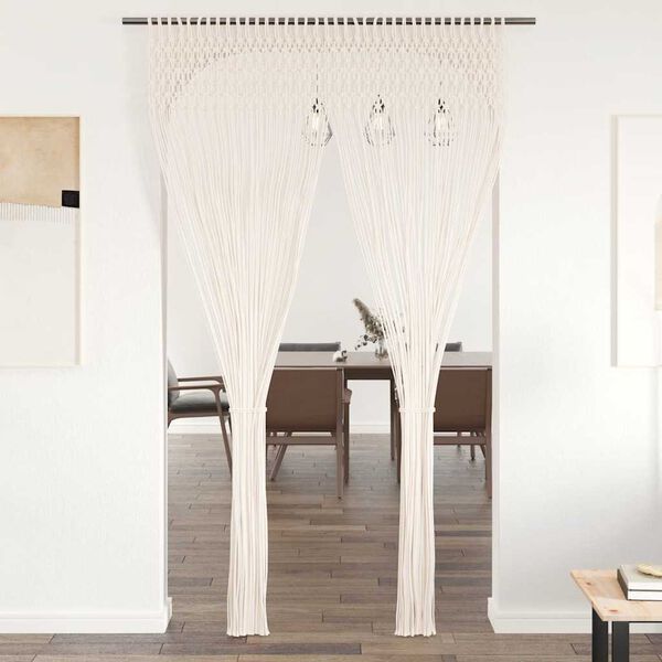 vidaXL Macrame Curtain 55.1x94.5" Cotton