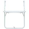 vidaXL Balcony Table White Plastic Small Foldable Balcony Table