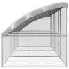 vidaXL Chicken Cage 3 pcs Silver 236.22 x 78.74 x 78.15 in