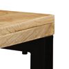 vidaXL Dining Table Natural wood and black Solid Mango Wood and Steel