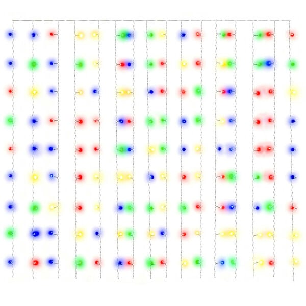 vidaXL Curtain Fairy Light Colorful Plastic Large