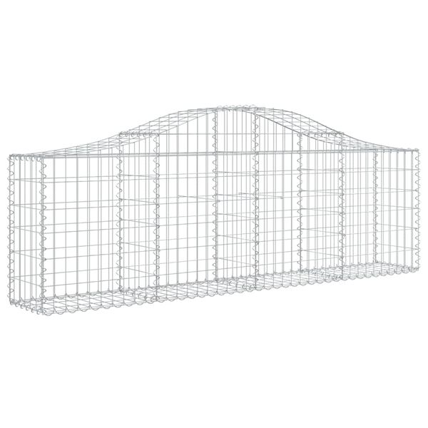 vidaXL Arched Gabion Baskets 8 pcs 78.7"x11.8"x23.6"/31.5" Galvanized Iron