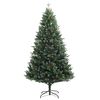 vidaXL Artificial Hinged Christmas Tree 300 LEDs & Ball Set 70.9"