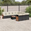 vidaXL Garden Sofa Set Black PE rattan modular Seats Many