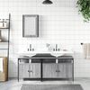 vidaXL Bathroom Furniture Set Grey Sonoma Engineered wood Medium
