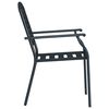 vidaXL Stackable Patio Chairs 2 pcs Steel Anthracite