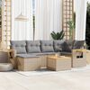 vidaXL Garden Sofa Set Beige, Light Grey