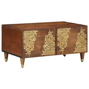 vidaXL Coffee Table Honey Brown 31.50 x 19.69 x 15.75 in