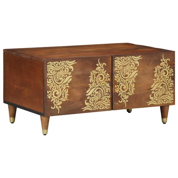 vidaXL Coffee Table Honey Brown 31.50 x 19.69 x 15.75 in