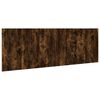 vidaXL Bed Headboard With Cabinet Smoked oak Engineered wood Large