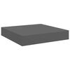 vidaXL Wall Shelf Set of 2 High gloss gray Honeycomb MDF, Metal