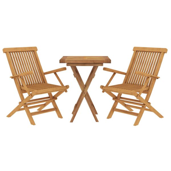 vidaXL Garden Dining Set Teak Smoothly sanded teak hardwood Medium