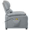 vidaXL Massage Chair Light grey Fabric (100% polyester), metal, plywood