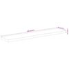 vidaXL Wall Shelf Natural wood color Solid acacia wood 39.4 x 7.9 in