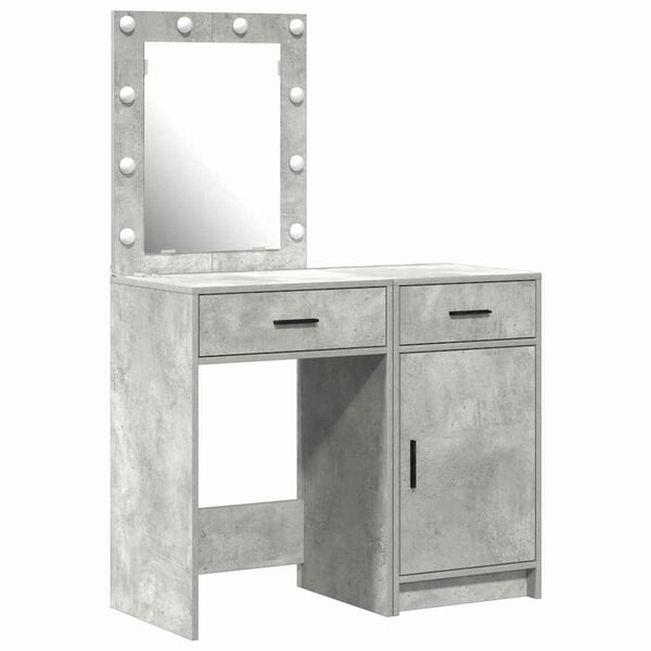 vidaXL Dressing Table 2 pcs Gray 50 x 41 x 135 cm Engineered wood