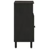vidaXL Side Cabinet Black Solid mango wood, engineered wood, iron
