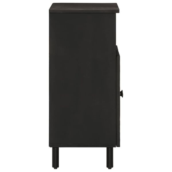 vidaXL Side Cabinet Black Solid mango wood, engineered wood, iron