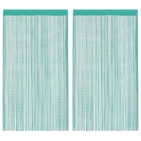 vidaXL String Curtains 2 pcs Turquoise 39.4x98.4"