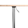 vidaXL Bar Table Medium brown, Chrome Solid oak wood, Chromed steel