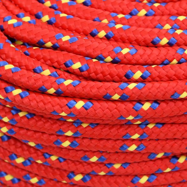 vidaXL Boat Rope Red 0.31 " 164.0 ' Polypropylene