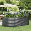vidaXL Garden Raised Bed Anthracite Powder-coated steel