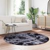 vidaXL Shaggy Rug Dark Grey 100% Polyester 63.0 x 63.0 in Non-slip Rug