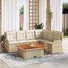 vidaXL Patio Lounge Set Beige and Brown
