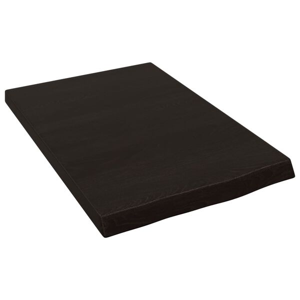 vidaXL Bathroom Countertop Dark Brown 15.7 x 23.6 x (0.8-1.6) " Treated Solid Wood