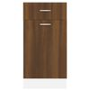 vidaXL Drawer Bottom Cabinet Brown Oak Engineered Wood Standard Cabinet