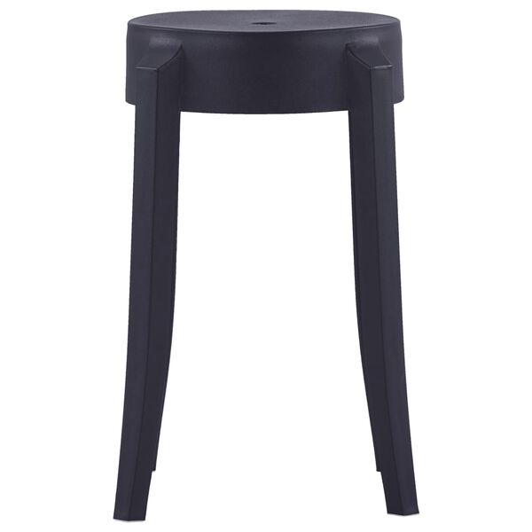 vidaXL Stool Set of 4 Black Polypropylene Medium Stackable Stool