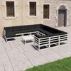 vidaXL Garden Lounge Set White Solid Pinewood Large Durable
