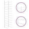 vidaXL Wall Mounted Wine Rack for 36 Bottles White Iron