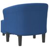 vidaXL Tub Chair Blue Fabric (100% polyester), pinewood, plywood, plastic