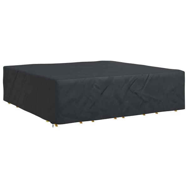 vidaXL Furniture Cover Plain Black 102.36 x 102.36 x 35.43 in 600D