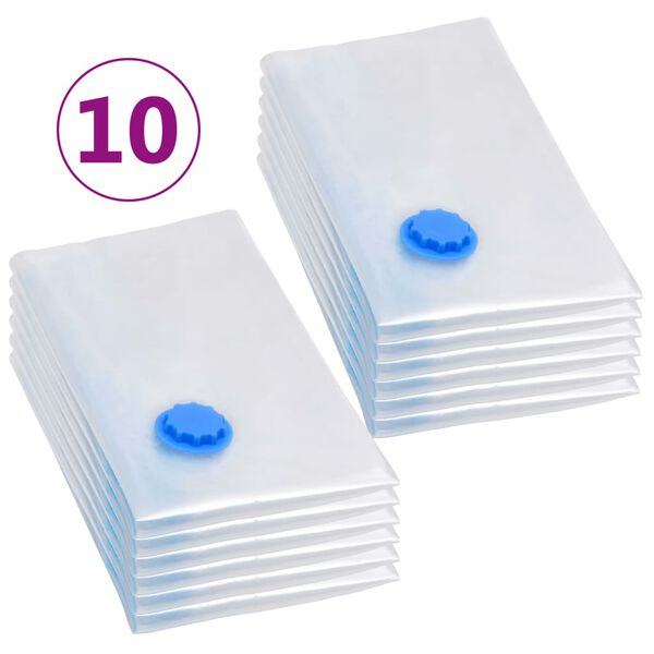 vidaXL Vacuum Travel Storage Bags Clothing Bags 31.5x23.6" 10 pcs