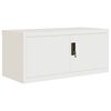 vidaXL File Cabinet White 35.4x15.7x94.5" Steel