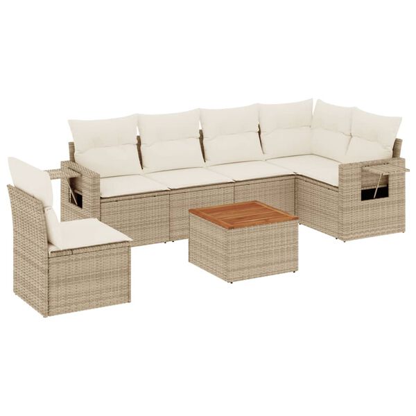 vidaXL Garden Sofa Set Beige
