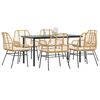 vidaXL Outdoor Dining Set Brown, Cream White