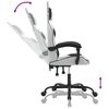 vidaXL Gaming Chair White and Black Faux Leather