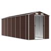 vidaXL Garden Shed Brown Galvanized steel Large Garden Shed